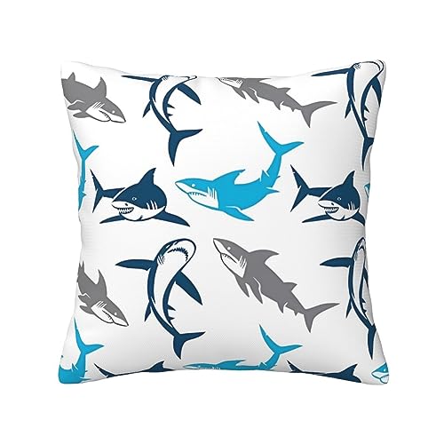 UPIKIT Cartoon Haie Vier Jahreszeiten Universal Kissenbezug Für Stuhl Sofa Kissen Einweihungsdekoration 45,7 x 45,7 cm von UPIKIT