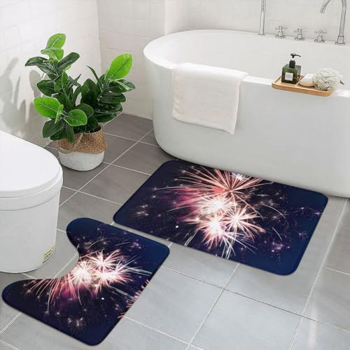 UPIKIT Explosion Feuerwerk saugfähige rutschfeste Bodenmatten Set von zwei für Badezimmer Küche Heimdekoration von UPIKIT