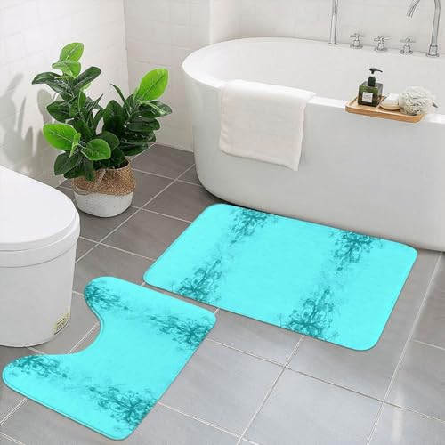 UPIKIT Saugfähige rutschfeste Fußmatten, blaugrün, 2er-Set, für Badezimmer, Küche, Heimdekoration von UPIKIT