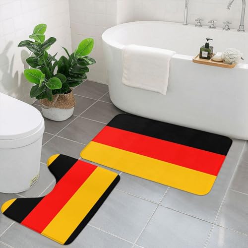 UPIKIT Saugfähige rutschfeste Fußmatten mit Deutschland-Flagge, 2er-Set, für Badezimmer, Küche, Heimdekoration von UPIKIT