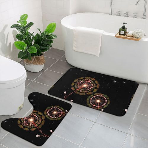 UPIKIT Starry Pusteblume saugfähige rutschfeste Fußmatten Set von zwei für Badezimmer Küche Heimdekoration von UPIKIT