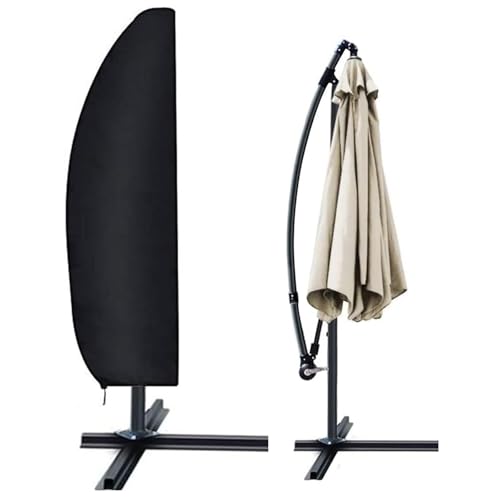 UPKHZF Sonnenschirm Schutzhülle Mit Stab, Sonnenschirmhülle Wasserdicht, 210d-oxford-stoff Ampelschirm Schutzhülle, Schneesicher Sonnenschirm Abdeckung von UPKHZF