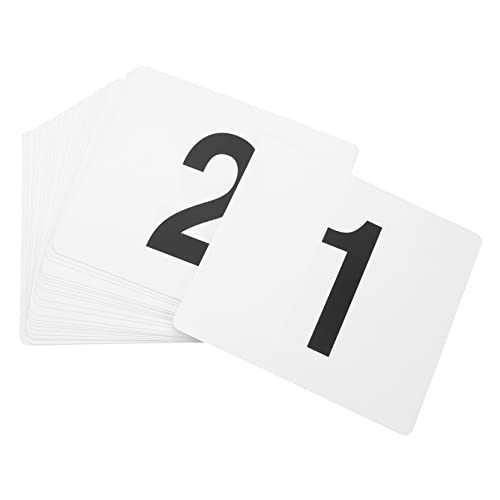 UPKOCH 1 Satz Digitale Sitzplatzkarte Sitznummern Garderobenkarten Garderobenmarken Restaurant-tischnummern Nummernschilder Kunststoff Karten Mit Tischnummern Hochzeit Mantel Plastik Weiß von UPKOCH