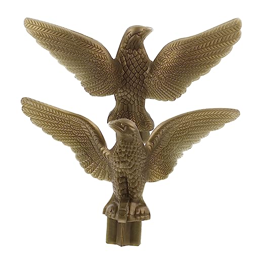 UPKOCH 1 Satz Eagle Shape Flag Pole Top Decoration Fahnenmast Topper Ornament Für Garten Und Außenbereich Leicht Und Ersatz Für Alte Fahnenkopfbeschläge 2 Stück von UPKOCH