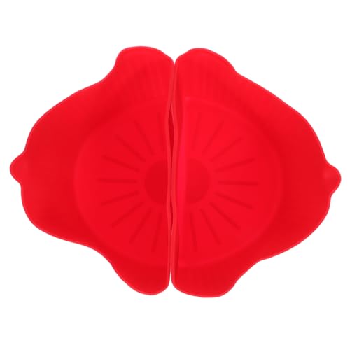 UPKOCH 1 Satz Silikonfutter Tabletts Langsam Liner Luftfritteuse Haushaltsherd-teiler Trenner des Kochers Multifunktionaler Herdteiler Auslaufsicherer Herdteiler Kieselgel Rot 2 Stück von UPKOCH