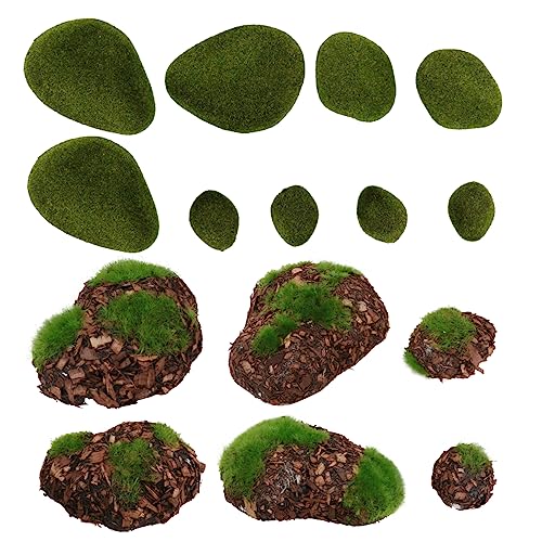 UPKOCH 1 Satz Simulierter Moosstein Moos Für Wasser- Künstlicher Grüner Moosfelsen Lebensechter Moosblock Moosiges Ornament Künstliche Moossteine Schaum Green 14 Stück von UPKOCH