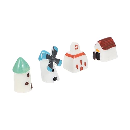 UPKOCH 1 Satz Teiliges Harz Miniaturhaus Garten Dekoration Imitation Kirche Schloss Figuren Für Mikrolandschaft Moos Sukkulenten Deko 20 Stück von UPKOCH
