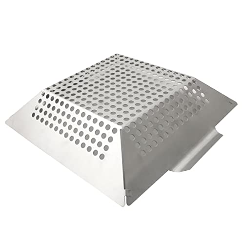 UPKOCH 1 Stück Grill Auffangwanne Fett Grillkorb Quadratische Backform Auflaufform Grillplatte Grillwerkzeug Backgeschirr Grillplatte Outdoor Grillzubehör Edelstahl Silber von UPKOCH