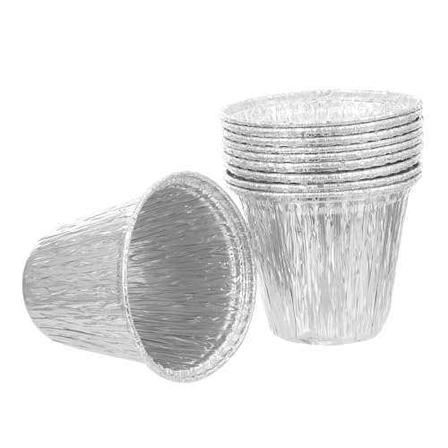 UPKOCH 10 Stück Teiliges Alu Folien Fetteimer Einlagen Tiefe Hitzebeständige BBQ Fettfänger für Outdoor Grillen Vielseitig für Skewers Frittierte Speisen und Küchenutensilien von UPKOCH