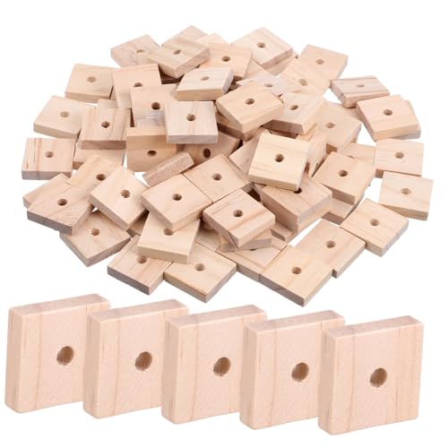 UPKOCH 100 Stück Papageien Kauspielzeug aus Natürlichem Holz Robuste Kletterblöcke mit Aufhängehöhlen Langlebige Vogelspielzeuge für Wellensittiche Nymphensittiche und Graupapageien von UPKOCH