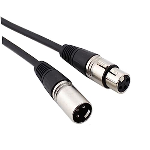 UPKOCH 10M Tragbares Xlr Kabel für Mikrofon und Mixer Männlich zu Weiblich Schwarz Hohe Haltbarkeit für Soundausrüstung und Mischpulte von UPKOCH