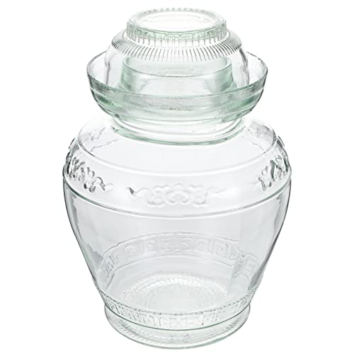 UPKOCH 1Pc Pickle Jar Glasfermentglas Haushaltsgurkenglas Großer Kapazität Versiegelter Gurkennahrungsaufbewahrungsdose zum Einlegen von Kimchi Sauerkraut von UPKOCH