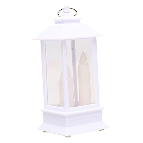 UPKOCH 1Stk Laterne Eid Nachtlicht Windlicht Esstischdekoration Weihnachtsdekorationen Ornament Partyschmuck Weihnachtsschmuck Schreibtisch schmücken kleine Öllampe Plastik Weiß von UPKOCH