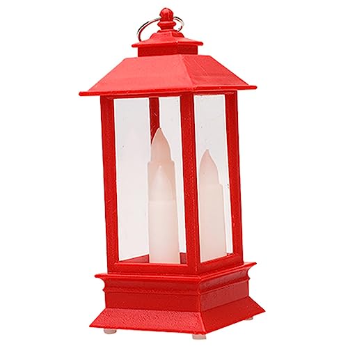 UPKOCH 1Stk Laterne Halloween- Esszimmertischdekoration Weihnachtsdekorationen Ornament Weihnachtsschmuck Partyschmuck Weihnachten Nachtlicht Dekorative Lichter schmücken Plastik rot von UPKOCH