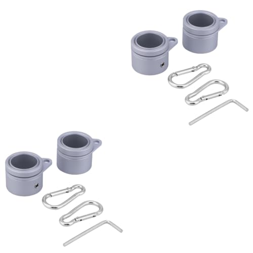 UPKOCH 2 Sätze Drehring Für Fahnenmast Drehbare Fahnenringe Befestigung Ersatz Aluminium Fahnenmasten Im Freien Abnehmbar Drehbare Fahnenmastclips Fahnenmast-kit Mit Karabiner Silber von UPKOCH