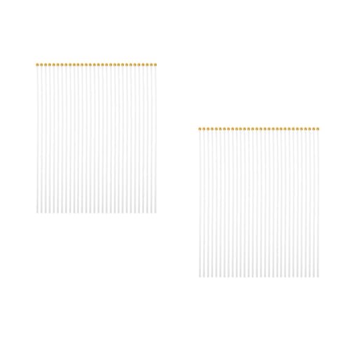 UPKOCH 2 Sätze Fahnenmast Aus Kunststoff Fahnenstange Fahnenmasten Rasen Flagge Fahnenhalter Plastikmastsmasts Teleskope Fahnenmast Weiß 100 Stück * 2 von UPKOCH
