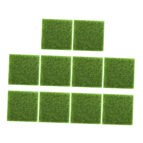 UPKOCH 2 Sätze Kunstrasen Gefälschter Grasteppich Künstlich Falsches Gras Grasteppich Im Freien Rasenflächen Indoor-Rasen Simulationsgras Lebensechte Grasmatte Grasdekor Grün 10 Stück * 2 von UPKOCH