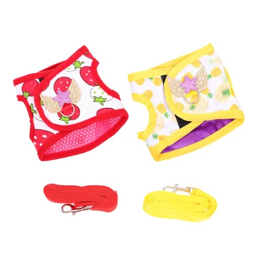 UPKOCH 2 Sätze Teiliges Kaninchen Geschirr mit Verstellbarer Leine und Fruchtigem Druck Bequemes Hasen Weste Outfit für Kleine Haustiere Atmungsaktiv und Einfach Anzuziehen für Outdoor UPKOCH 2 Sätze Teiliges Kaninchen Geschirr mit Verstellbarer Leine und Fruchtigem Druck Bequemes Hasen Weste Outfit für Kleine Haustiere Atmungsaktiv und Einfach Anzuziehen für Outdoor von UPKOCH