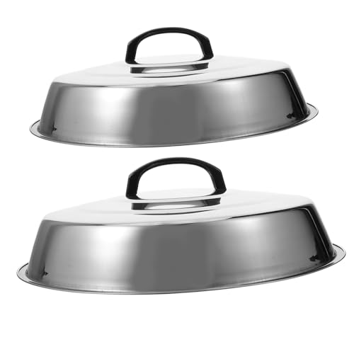 UPKOCH 2 Stück Basting Cover für Grillplatten Runde Abdeckhaube für Grillgerichte Geeignet für Innen und Außengrillen Rostfrei und Langlebig UPKOCH 2 Stück Basting Cover für Grillplatten Runde Abdeckhaube für Grillgerichte Geeignet für Innen und Außengrillen Rostfrei und Langlebig von UPKOCH