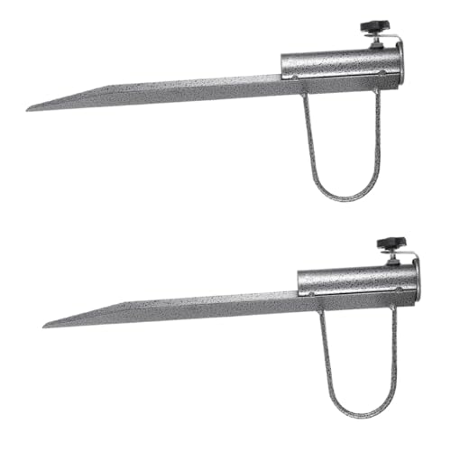 UPKOCH 2 Stück Beach Umbrella Anchor Sand Robuster Erdspieß für Sonnenschirm Wetterfest Extra und Stabiler Schirmständer zum Eindrehen für Strand und Garten von UPKOCH