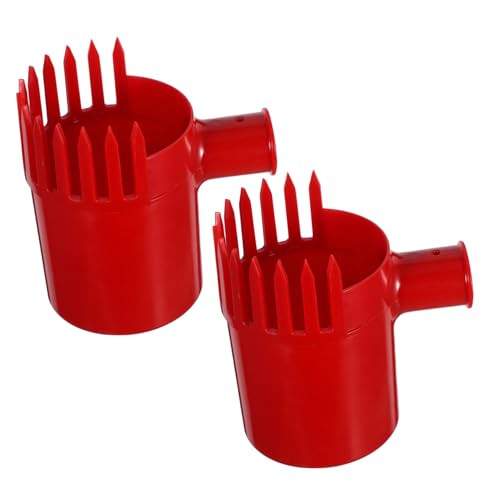 UPKOCH 2 Stück Beerenerntewerkzeug Rot Kunststoff Beerensammler Blaubeerpflücker Schaufel für Garten Kleine Früchte Wie Blaubeeren und Datteln Erntehilfe Ergonomisch Langlebig von UPKOCH