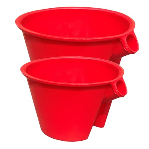 UPKOCH 2 Stück Blumenwasserschaufel gießen Bewässerung klein Löffel Anlage wachsend Garten Wasserkellen Gießkannen aus Kunststoff Gießkelle Schöpfkelle Bailer Plastik rot von UPKOCH