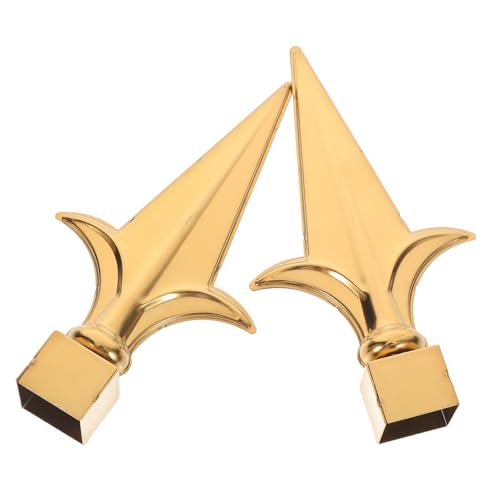 UPKOCH 2 Stück Fahnenmast Spitze Wetterfestes Zubehör für Garten und Zaun Dekoration Teiliges Gold Installieren und Langlebig für Outdoor Fahnenmasten UPKOCH 2 Stück Fahnenmast Spitze Wetterfestes Zubehör für Garten und Zaun Dekoration Teiliges Gold Installieren und Langlebig für Outdoor Fahnenmasten von UPKOCH