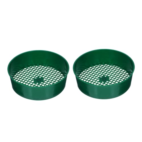 UPKOCH 2 Stück Garten Sieb Robustes Hand Sieb für Erde und Werkzeug für Gartenarbeit und Pflanzenpflege Langlebiges Material Verbessert die Pflanzerfahrung von UPKOCH
