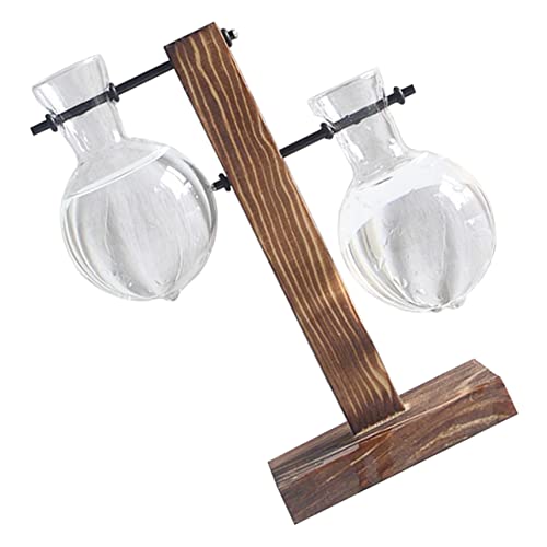 UPKOCH 2 Stück Glasvase Dekoration Hydroponischer Pflanzer Dekorative Glasvase Holz- Und Glas -hydrokulturvase Anzuchtvase Aus Glas Wasservase Klare Blumenvase Glasblumenvase Hölzern UPKOCH 2 Stück Glasvase Dekoration Hydroponischer Pflanzer Dekorative Glasvase Holz- Und Glas -hydrokulturvase Anzuchtvase Aus Glas Wasservase Klare Blumenvase Glasblumenvase Hölzern von UPKOCH