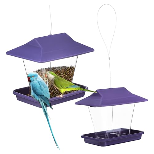 UPKOCH 2 Stück Hängender Wildvogel Futterspender aus Robustem Transparenter Behälter zur Futterkontrolle Einfache Werkzeug Dekorativ für Garten und Balkon für und Kleine Vögel von UPKOCH