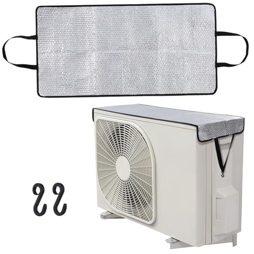 UPKOCH 2 Stück Klimaanlage Außeneinheit Abdeckung Robuste Isolierpaneele mit Aluminiumfolie für Optimalen Schutz vor Witterungseinflüssen Einfache Montage und Langlebige Nutzung von UPKOCH