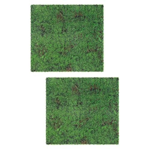 UPKOCH 2 Stück Künstliche Moosmatte Hochrealistischer Kunstrasen für DIY Landschaftsdekoration Pflegeleicht Langlebig und Einfache Installation für Gartenprojekte und Miniaturgärten von UPKOCH