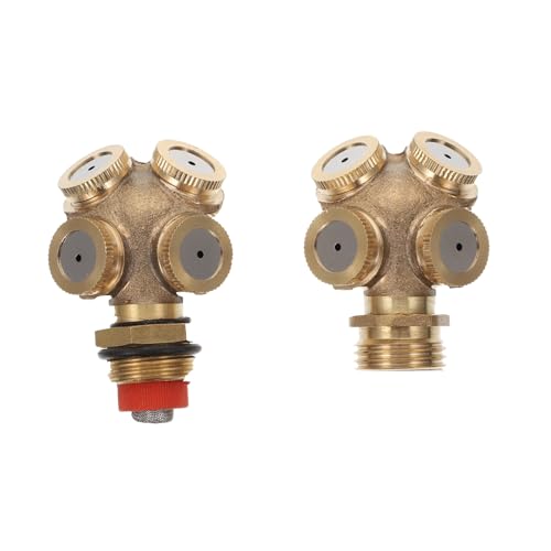 UPKOCH 2 Stück Kupfer Gartensprinkler mit Düsen Langlebiger Sprinkler für Flexible Bewässerung von Garten Obstplantagen und Landwirtschaftlichen Flächen von UPKOCH