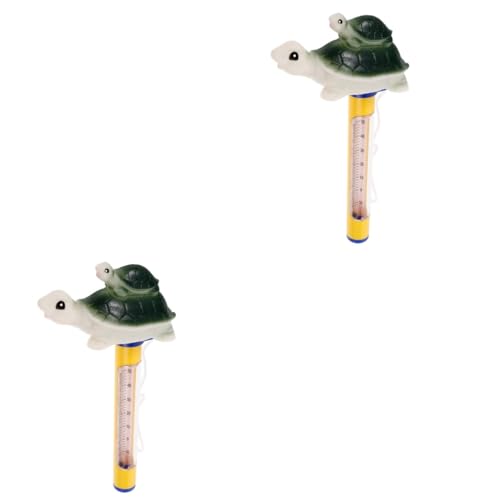 UPKOCH 2 Stück Pool Temperaturthermometer Schildkrötenform Schwimmendes Wasserthermometer für und Außen für Pools und Teiche mit Präziser Ablesung Celsius und Fahrenheit von UPKOCH