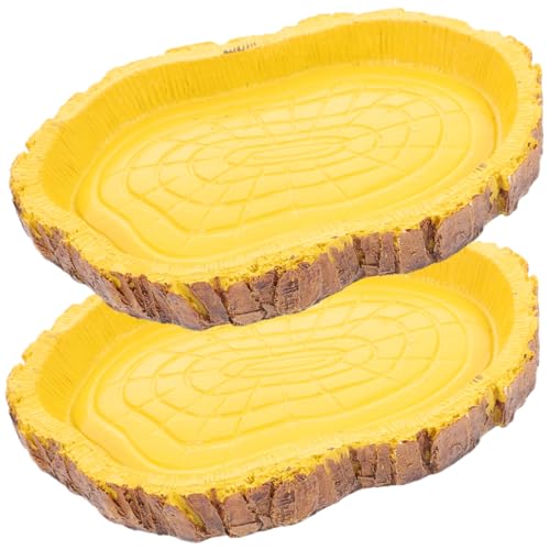 UPKOCH 2 Stück Reptilien Futter und Wasserschale aus Resin mit Natürlicher Langlebig und Bruchsicher Geeignet für Echsen Geckos Schlangen und Schildkröten im Terrarium UPKOCH 2 Stück Reptilien Futter und Wasserschale aus Resin mit Natürlicher Langlebig und Bruchsicher Geeignet für Echsen Geckos Schlangen und Schildkröten im Terrarium von UPKOCH