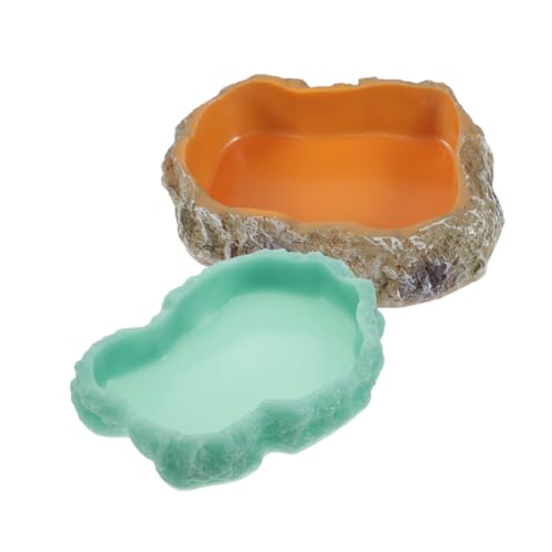 UPKOCH 2 Stück Reptilien Wasserschale aus Sicherem Resin mit Kippschutz Design Futter und Wassernapf für Kleine Reptilien und Kleintiere Inklusive Nachtleuchtender Xs Größe UPKOCH 2 Stück Reptilien Wasserschale aus Sicherem Resin mit Kippschutz Design Futter und Wassernapf für Kleine Reptilien und Kleintiere Inklusive Nachtleuchtender Xs Größe von UPKOCH