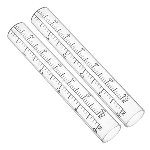 UPKOCH 2 Stück Teiliges Regenmesser Ersatzglas Transparentes Glasrohr für Außenbereiche Vielseitig Einsetzbar im Garten Bauernhof Klare Ablesung Dekoratives Design für Präzise von UPKOCH