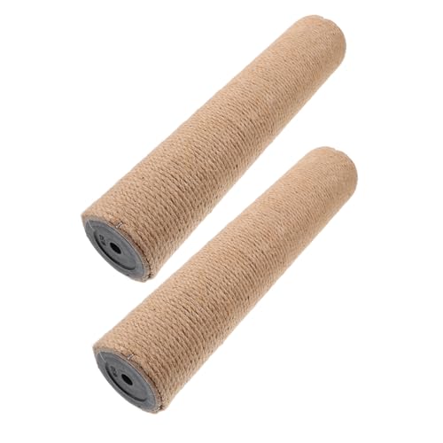 UPKOCH 2 Stück Teiliges Sisal kratzpfosten Ersatzset für Katzenkratzbaum Langlebiger DIY Katzenbaum Ersatzteil Robuste Kratzsäule aus Sisal mit Abs Einfach zu Montieren Geeignet für von UPKOCH