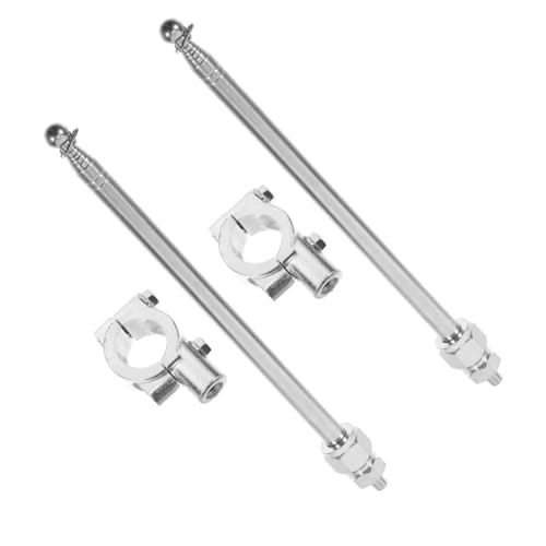 UPKOCH 2 Stück Teleskopfähnchenhalter Motorrad und Fahrrad aus Aluminium Verstellbarer Fahnenmast für Griff mit Einfacher Befestigung Robustes Zubehör für Fahnenmasten von UPKOCH