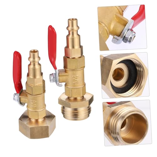 UPKOCH 2 Stück Winterfester Schnellablassadapter Kupfer Innen Außengewinde für Gartenschlauch und Wasserhahn Langlebiger Winterize Blowout Connector mit Ventil für Effizientes UPKOCH 2 Stück Winterfester Schnellablassadapter Kupfer Innen Außengewinde für Gartenschlauch und Wasserhahn Langlebiger Winterize Blowout Connector mit Ventil für Effizientes von UPKOCH