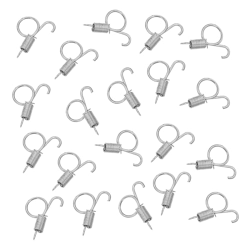 UPKOCH 20 Stück Federhaken für Haustierkäfig Tür aus Hochwertigem Metall Langlebig und Stabil Multifunktional für Kaninchen Vogelkäfige Praktisches Befestigen und Öffnen der Käfigtür von UPKOCH