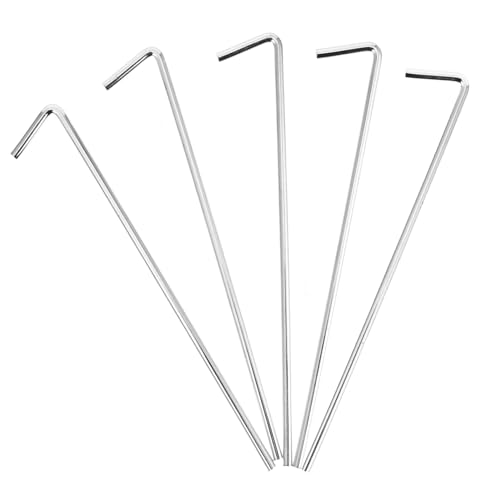 UPKOCH 20 Stück Teiliges Robuste Zeltheringe mit Gebogenem Design Windresistente Bodenanker für Campingzelte Pavillons Planen Einsetzbar Gras Hartboden und Eisflächen von UPKOCH