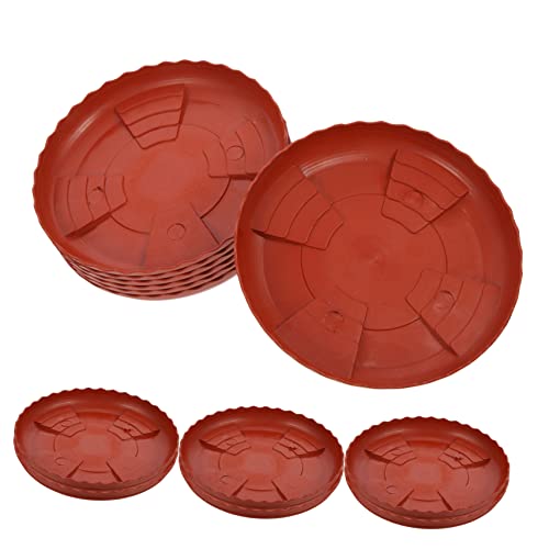 UPKOCH 20 Stücke Blumentopf Tablett Topf Runde Kleine Kindergarten Töpfe Tropf Entwässerung Untertasse Trays Garten Wasser Tablett Rot Kunststoff von UPKOCH