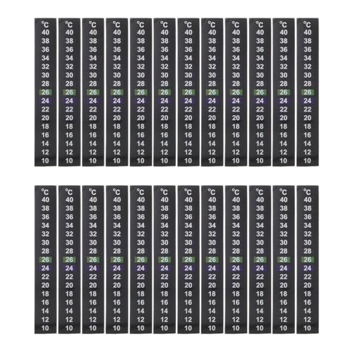 UPKOCH 24stücke Aquarium Thermometer Aufkleber Digitale Temperaturmessstreifen Für Fischbecken Selbstklebende Und Farbanpassende Thermometer Sticker Für Wasserzustand von UPKOCH
