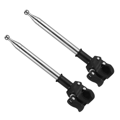 UPKOCH 2 Stück Ausziehbarer Fahnenmast für Motorrad und Fahrrad Verstellbar Robust Werkzeuglose Installation als Fahrzeugflaggenhalterung und Dekoration von UPKOCH