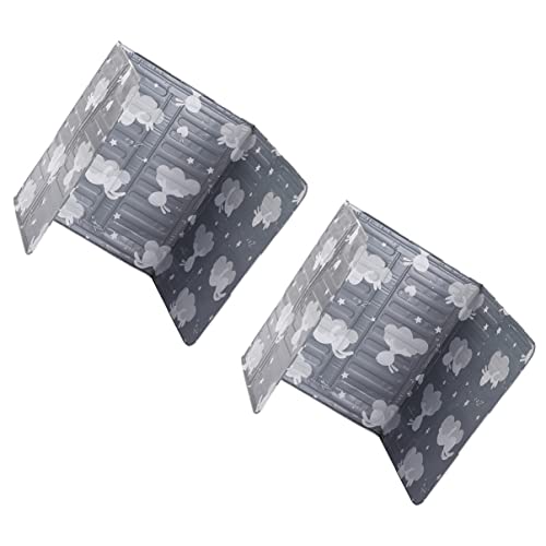 UPKOCH 2st Ölleitblech ?l Splatter Wachen Folienölblock Küche Anti Abdeckung Küche Oil Guard Kochen Ölspritzersieb Spritzschutz Für Herd Küchenutensilien Aluminiumfolie Faltbar Filtersieb von UPKOCH