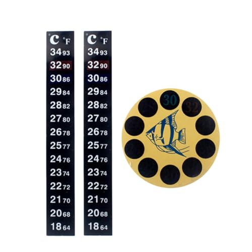 UPKOCH 3 STÜCKE Teiliges Aquarium Thermometer Tragbares Patch Thermometer für Fischbecken Temperaturmesser Aufkleber für Aquarien Zubehör für Zuhause und Geschäfte von UPKOCH