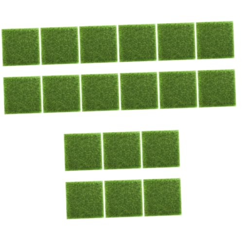 UPKOCH 3 Sätze Grüne Pflanze Bastelgras Kunstrasen Grüner Outdoor-Teppich Dekoratives Gras Zier Für Outdoor Teppich Kunstpflanze Mikro-landschaftsschmuck Künstlicher Rasen PVC 6 Stück * 3 von UPKOCH