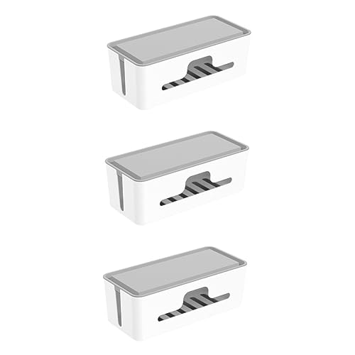 UPKOCH 3 STK Aufbewahrungskiste Kabelabdeckung Aufbewahrungsbehälter aus Kunststoff aufbewahrungsdose Storage Boxes Aufbewahrungshalter aus Kunststoff Kabel-Organizer Haushalt Kabelbox von UPKOCH