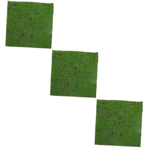 UPKOCH 3 Stück Künstliche Grasmatte Dekorative Kunstrasenfliese für Garten und Innenbereich Realistische Moosoptik für und DIY Projekte von UPKOCH